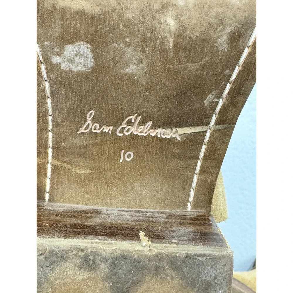 Sam Edelman Bellamie Boot Women's Size 10 Camel Suede‎ Western Harness Ankle